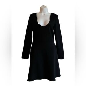 Hudson Black Long Sleeve Skater Dress